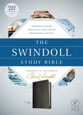 NLT The Swindoll Study Bible  LeatherLike, Black