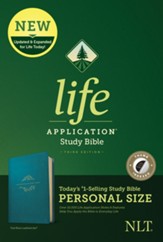 NLT Life Application Personal-Size Study Bible, Third Edition--soft leather-look, teal (indexed)