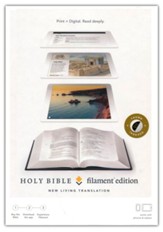 NLT Filament Bible--soft leather-look, black (indexed)