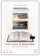 NLT Filament Bible--soft leather-look, blue (indexed)