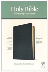 NLT Thinline Reference Bible, Filament Enabled Edition--genuine leather, black - Imperfectly Imprinted Bibles