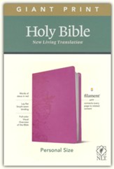 NLT Giant-Print Personal-Size Bible, Filament Enabled Edition--soft leather-look, peony/pink (indexed)