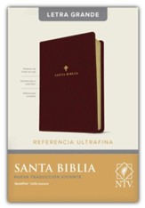 NTV Santa Biblia, Edicion de referencia ultrafina, letra grande, Leatherlike: Dark Brown, NTV Large-Print Slimline Reference Bible--soft leather-look, dark brown