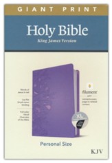 KJV Giant-Print Personal-Size Bible, Filament Enabled Edition--soft leather-look, peony/lavender (indexed)
