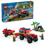 Lego ® City Fire Truck with Rescue Boat 4x4
