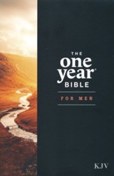 KJV One Year Bible for Men--soft  cover - Imperfectly Imprinted Bibles