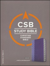 CSB Study Bible, Purple LeatherTouch, Thumb-Indexed - Slightly Imperfect