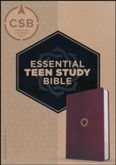 CSB Essential Teen Study Bible, Walnut LeatherTouch - Slightly Imperfect