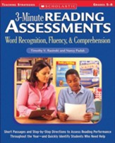 3-Minute Reading Assessments: Word Recognition, Fluency, and Comprehension: Grades 5-8