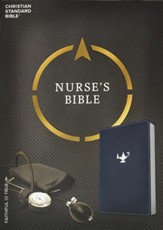 CSB Nurse's Bible, Navy LeatherTouch - Imperfectly Imprinted Bibles