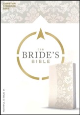 CSB Bride's Bible, White LeatherTouch