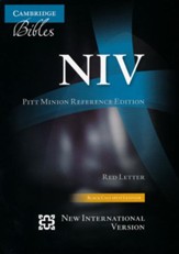 NIV Pitt Minion Reference Bible, Calf Split Leather, black