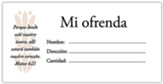 Mi Ofrenda, Paq. de 100 Sobres  (My Offering Envelopes, Pkg. of 100) Bill size