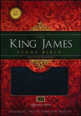 King James Study Bible, Second Edition, Bonded Leather, Black - Imperfectly Imprinted Bibles