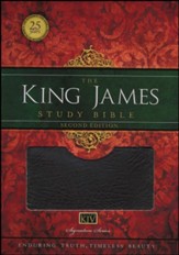 King James Study Bible, Second Edition, Bonded Leather, black--indexed