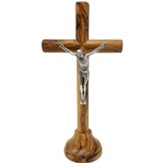 Olive Wood Standing Cross with Crucifix from Holy Land