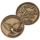 The Lord Is My Peace, Gold Plated Challenge Coin, John 14:27