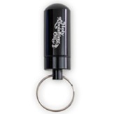 Capsule Keychain with Glass Vial for Anointing Oil & Holy Water Black