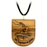 Baptism Necklace Olive Wood From The Holy Land
