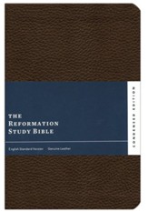 ESV Reformation Study Bible, Condensed Edition - Dark Brown, Premium Genuine Leather