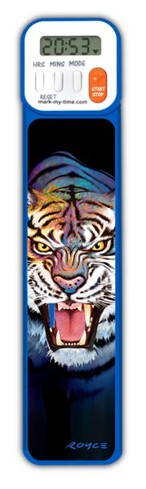 3D Digital Timer Bookmark, Tiger