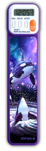 3D Digital Timer Bookmark, Orcas