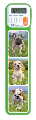 3D Digital Timer Bookmark, Puppies