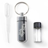 Anointing Oil Bottle Holder Keychain, Silver