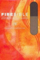 Fire Bible ESV Version, Soft Leather-look, Slate/Charcoal