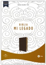 RVR 1960 Single-Column Legacy Bible--soft leather-look, brown