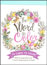 The Word In Color, Coloring Postcards, Pack of 20