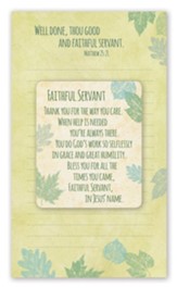 Well Done Thou Good and Faithful Servant Notepad with Magnet