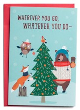 Wherever You Go, Christmas Tree, Animals, Christmas Cards, Box of 18