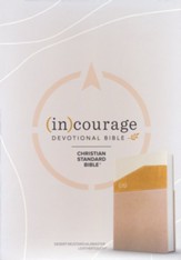 CSB (in)courage Devotional Bible--soft leather-look, desert/mustard/alabaster - Slightly Imperfect