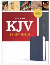 KJV Study Bible, Full-Color--cloth over board, charcoal - Slightly Imperfect