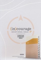 CSB (in)courage Devotional Bible--soft leather-look, desert/mustard/alabaster (indexed)
