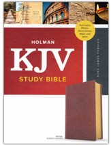 KJV Study Bible, Full-Color--bonded leather, brown - Imperfectly Imprinted Bibles