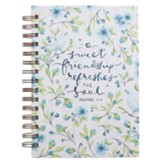 Sweet Friendship Wirebound Journal, Blue Floral