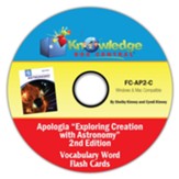 Apologia Exploring Creation with Astronomy 2nd Edition Vocabulary Word Flash Cards CD