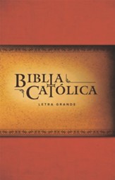 La Biblia Catolica, edicion letra grande, roja (Large Print Catholic Bible, paperback, red)