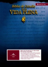 Biblia de Estudio de la Vida Plena RVR 1960, Piel Negra, Ind.  (RVR 1960 Full Life Study Bible, Black Leather, Ind.) - Imperfectly Imprinted Bibles