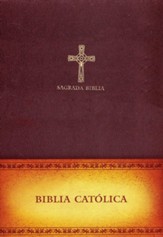 Biblia de America Católica, Símil piel vinotinto, tamaño compacto (Catholic Bible, Leathersoft, Wine, Compact)