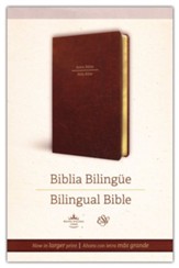 Biblia Bilingüe Reina Valera  1960/ESV letra grande simi piel marrón (Bilingual Bible RVR 1960/English Standard Version Large Print Brown Leathersoft)