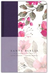 Biblia RVR 1960 letra grande tamaño manual (Handy Size Large Print Bible Hardcover Cloth with Blue Floral)