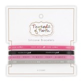 Trust Fearless Pray Believe, Silicone Bracelets, Set of 4