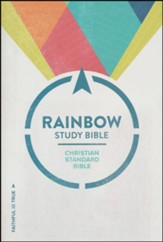 CSB Rainbow Study Bible, Black and Tan LeatherTouch, Thumb-Indexed