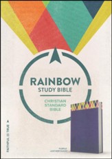 CSB Rainbow Study Bible, Purple LeatherTouch
