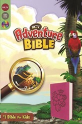 NKJV Adventure Bible, Italian Duo-Tone, Raspberry - Imperfectly Imprinted Bibles