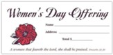 Women's Day Offering Envelope, Package Of 100, Bill size