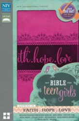 NIV Bible for Teen Girls--soft  leather-look, pink